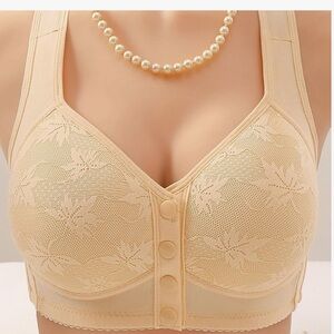 Elegant Cream Lace Bra